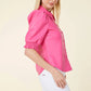 Dolce Cabo - Vegan Leather Short Sleeve Top