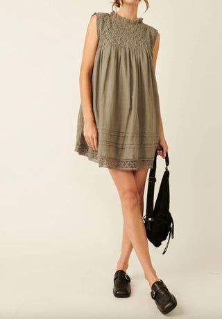 Free People - Vestido curto com estampa de carité