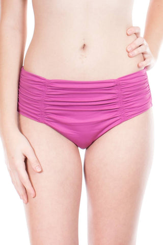 Seafolly - Calcinha de biquíni retrô com frente franzida