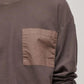 Atm - Oversized Cropped Long Sleeve Top