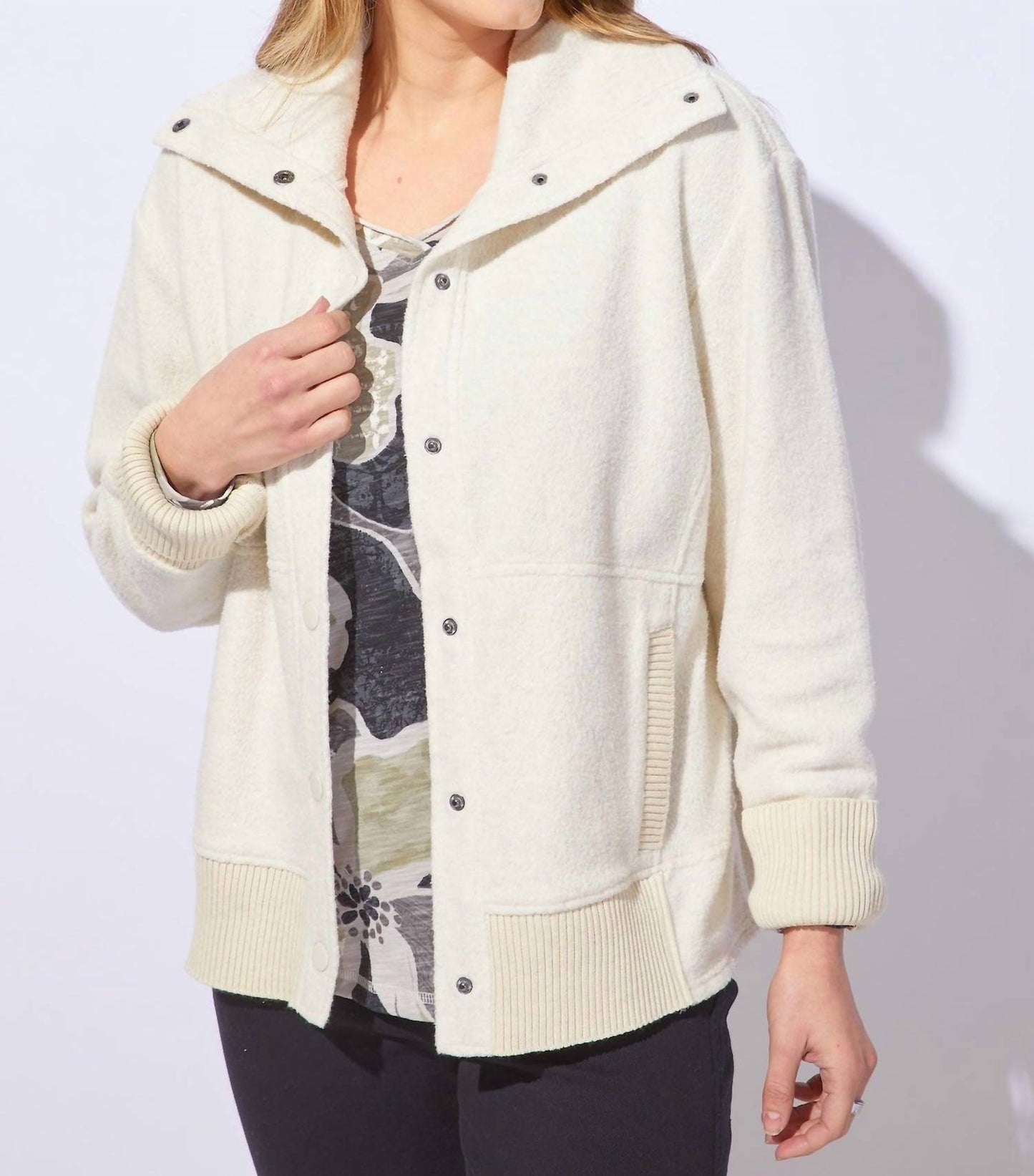 Habitat - Heather Fleece Fireside Snap Jacket