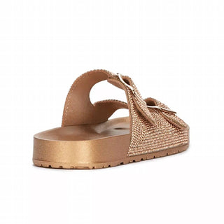 Andrea - Sandálias femininas com palmilha glamorosa e strass