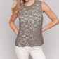 Charlie B - Sleeveless Floral Crochet Top
