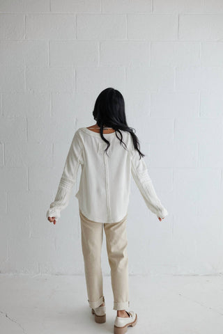 Free People - Suéter com punho de cabo oscilante