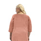 On The Plus Side - Linen 3/4 Sleeve V-Neck Top - Plus
