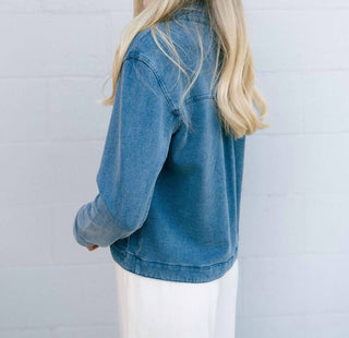 Z Supply - Jaqueta jeans de malha Bel Air