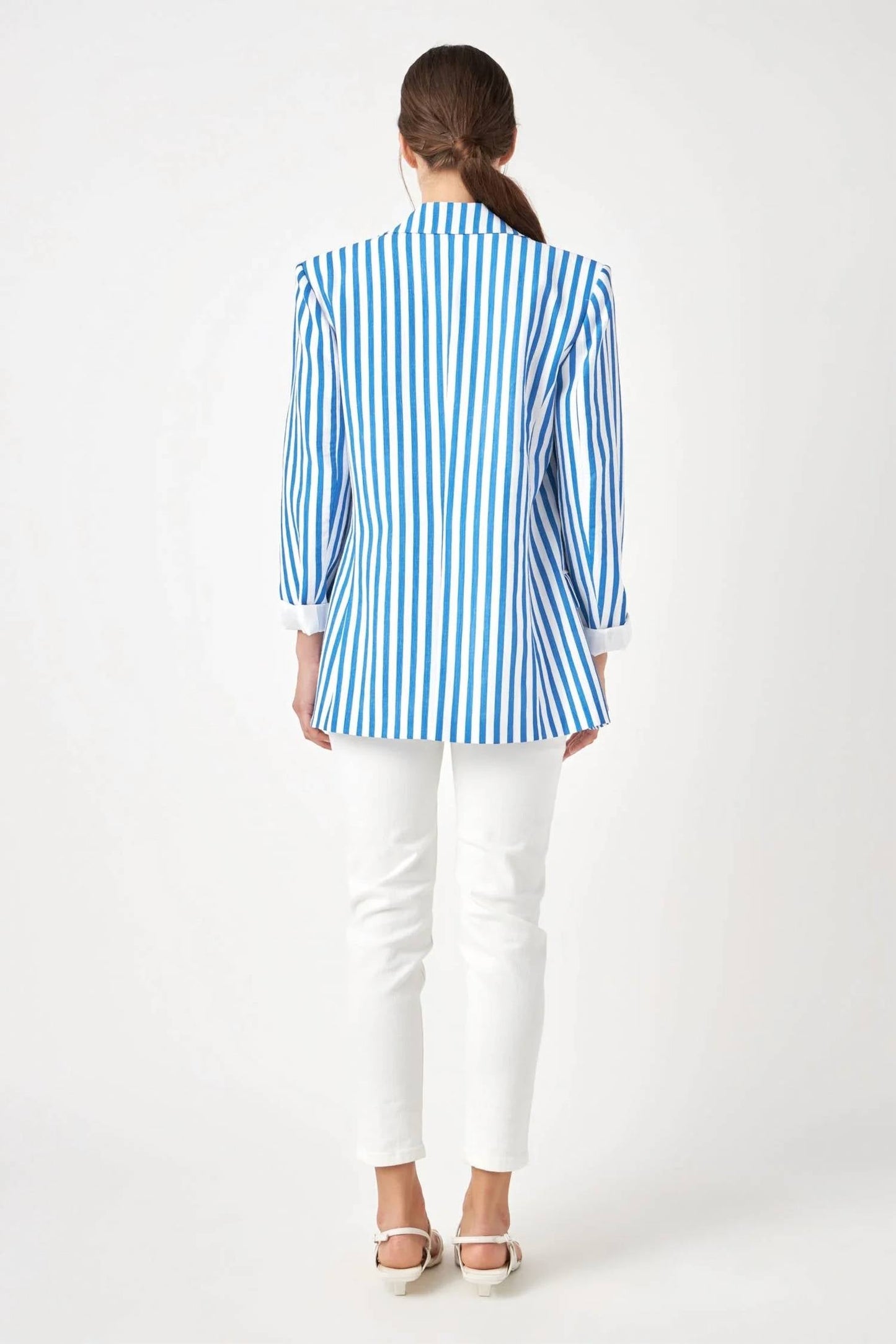 2.7 August Apparel - Callie Striped Blazer