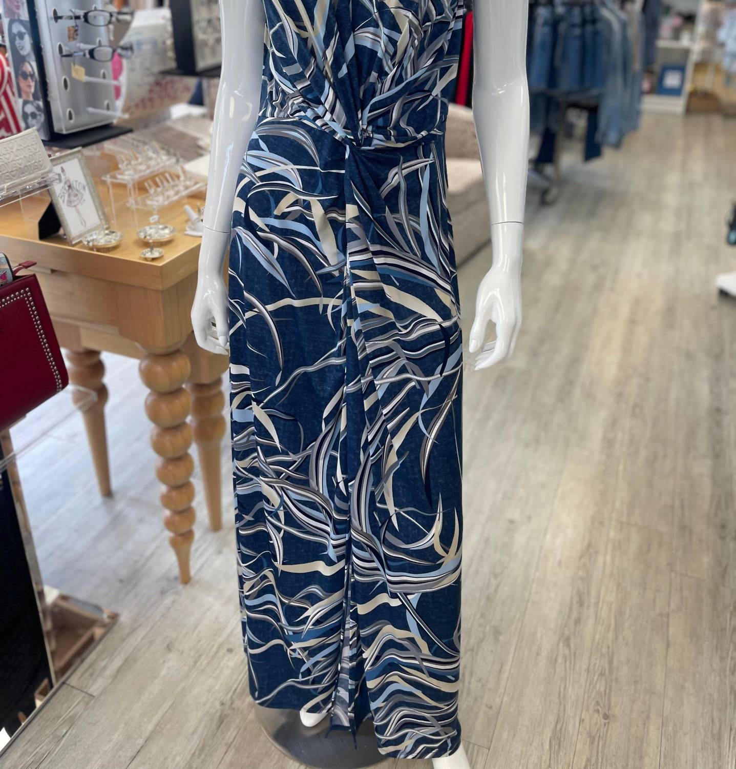 Ariella - Women's Printed Twist Front Maxi Dress