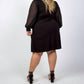 Karen Kane - Sheer Sleeve Mini Dress - Plus