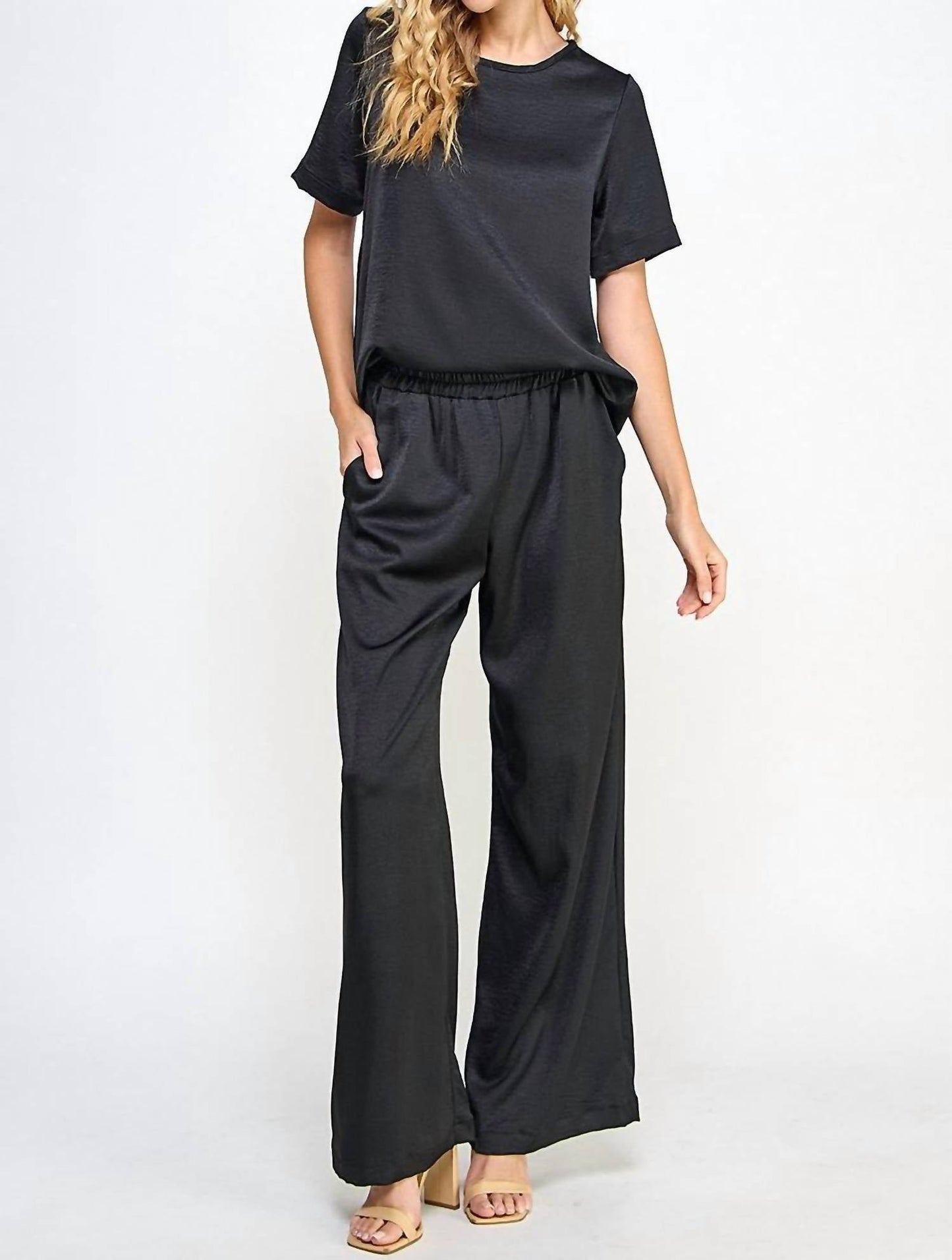 2 Hearts Apparel - Solid Satin Set