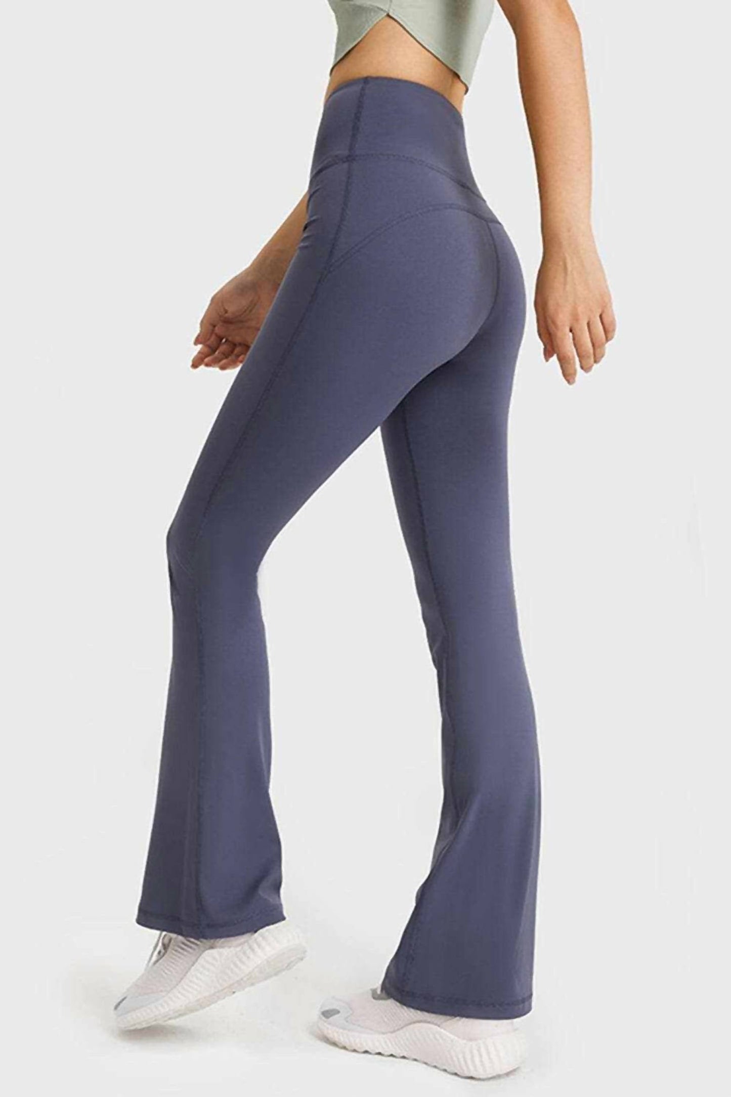 Trendsi - Flare Yoga Pants With Elastic Waist Pants