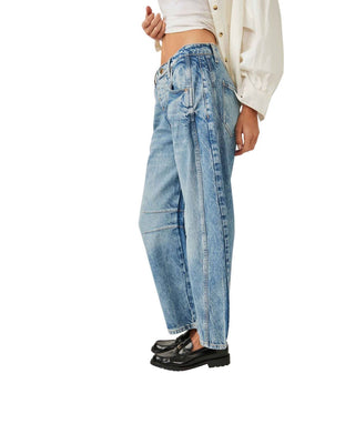 Free People - Calça Jeans Good Luck Mid Rise Barrel