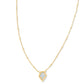 Kendra Scott - Colar com pingente curto Tess Satellite emoldurado