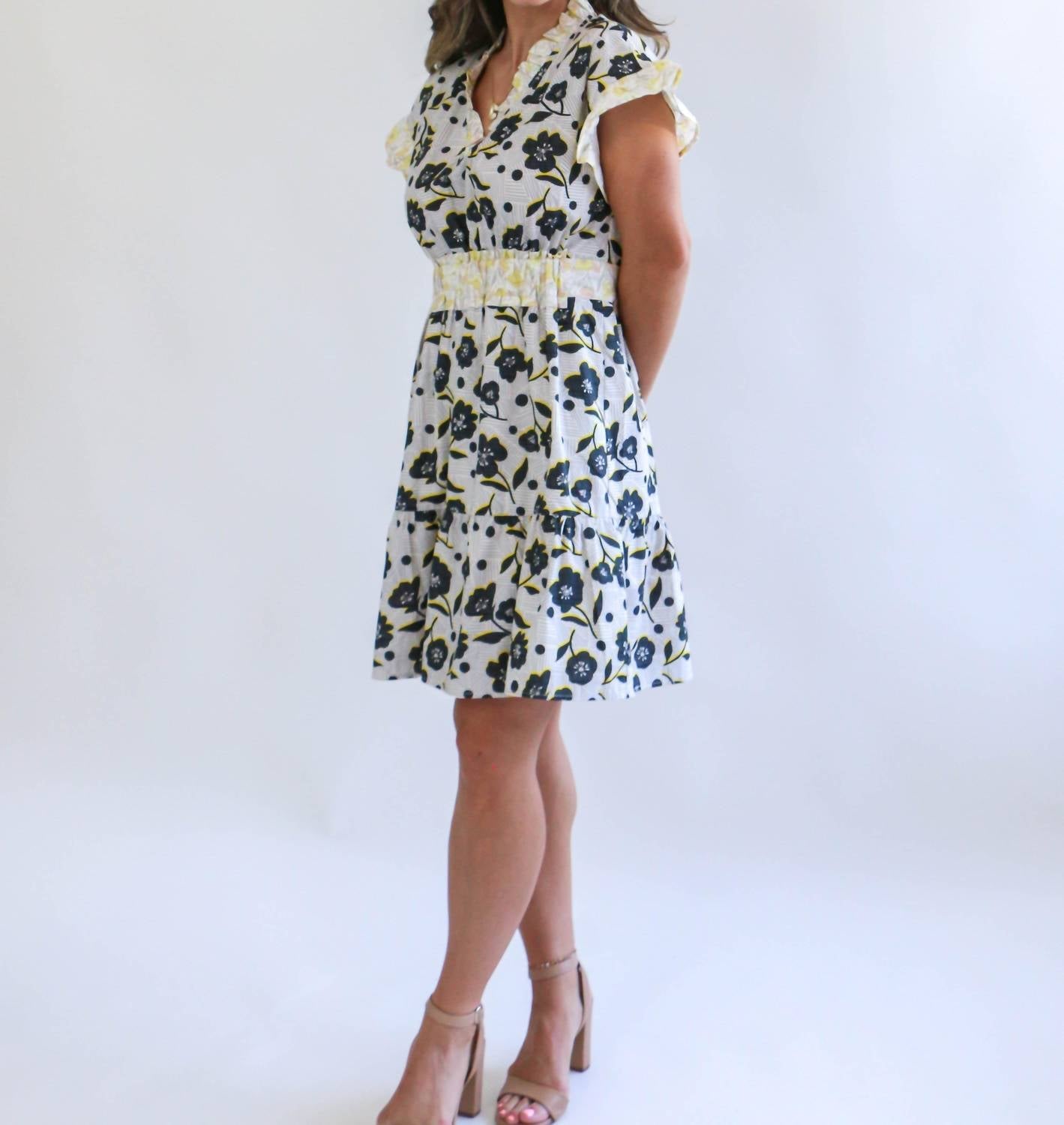 Thml - Flutter Sleeve Flower Print Dress