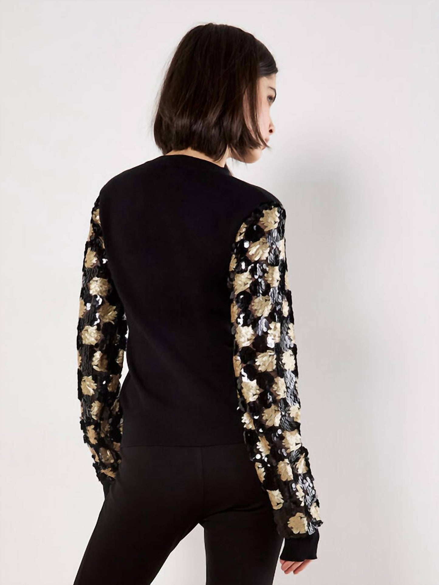 Apricot - Sequin Arm Embellished Jumper