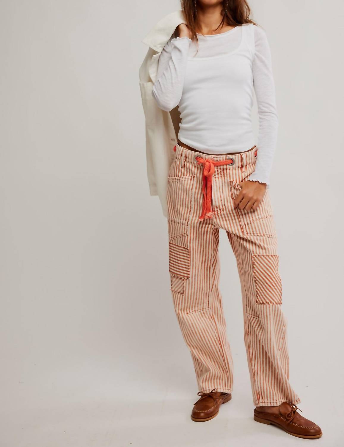 Free People - Moxie Railroad Low-Slung Jeans