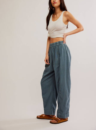 Free People - Calça Preppy Popeline Pull On