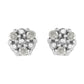 .925 Sterling Silver 1/10 cttw Prong Set Round-Cut Trio Diamond Stud Earrings (I-J Color, I3 Clarity)