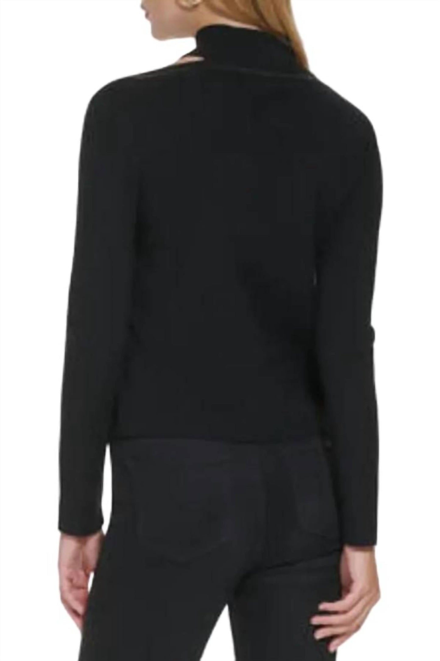 Calvin Klein - SEQUIN TRIM CUTOUT SWEATER