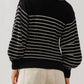 Aaron & Amber - Stripe Balloon Sleeve Cardigan