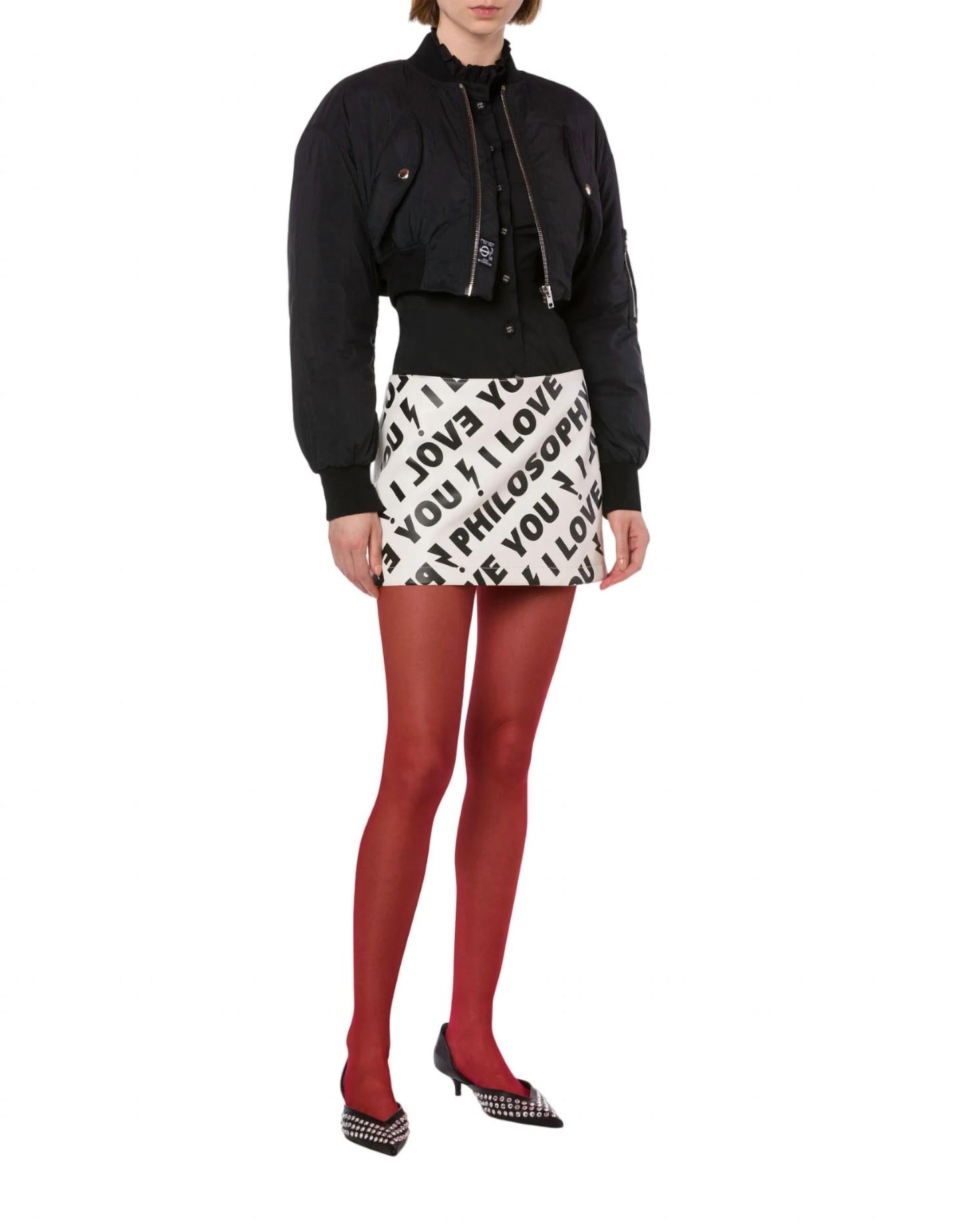 Philosophy Di Lorenzo Serafini - Nylon Cropped Bomber Jacket