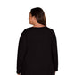 On The Plus Side - Jersey Long Sleeve U-Neck Tee - Plus