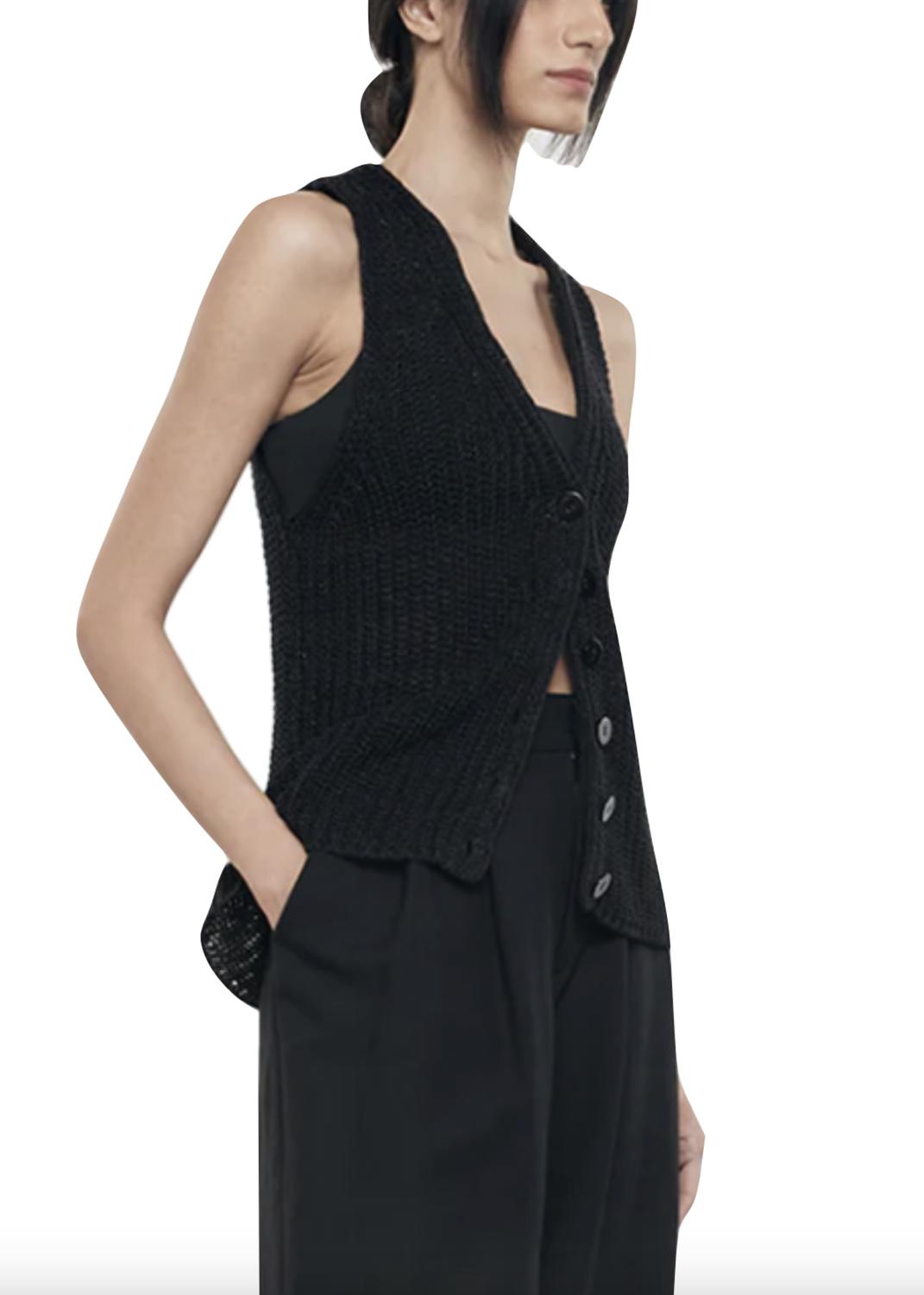 Enza Costa - Linen Open Knit Vest