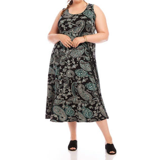 Karen Kane - Sleeveless Tiered Midi Dress - Plus