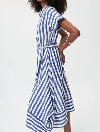 Joseph Ribkoff - Vestido listrado com gola
