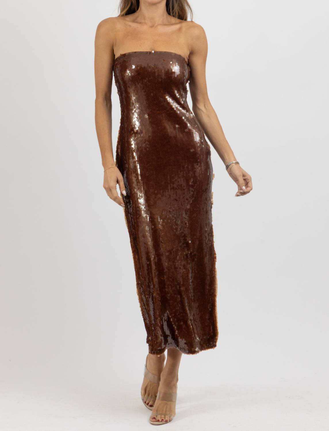 2.7 August Apparel - Ruru Strapless Midi Dress