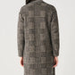 Dex - Houndstooth Plaid Knit Coat