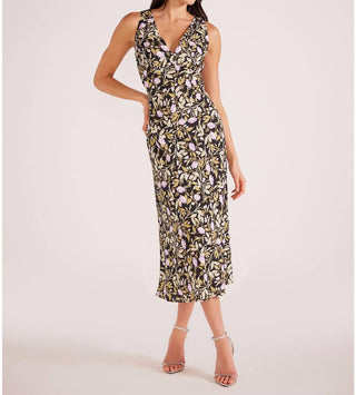 Vestido midi com corte enviesado Minkpink Nocturne