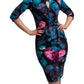 Joseph Ribkoff - Floral Keyhole Neck Dress