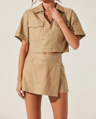 Astr - Top Deborah Linen Blend Safari
