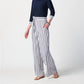 Joseph Ribkoff - Striped High-waist Belted Wide-leg Pants