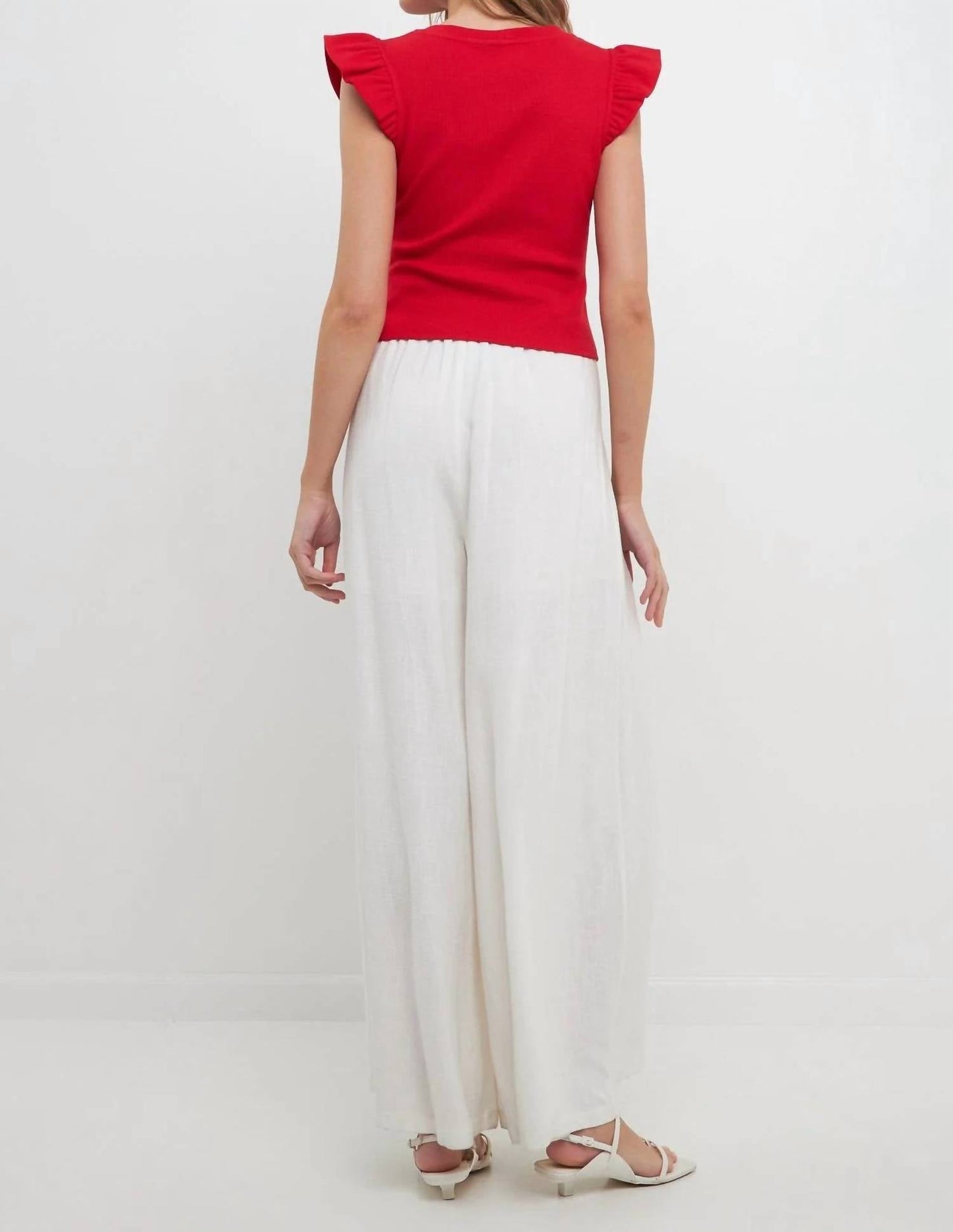 2.7 August Apparel - U-neckline Ribbed Knit Top