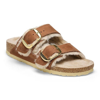 Birkenstock - Sandália feminina Arizona Shearling