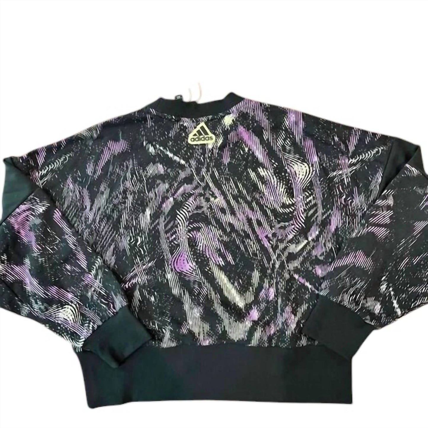 Adidas - Women's Patterned Crew Neck Pullover Sweatshirt