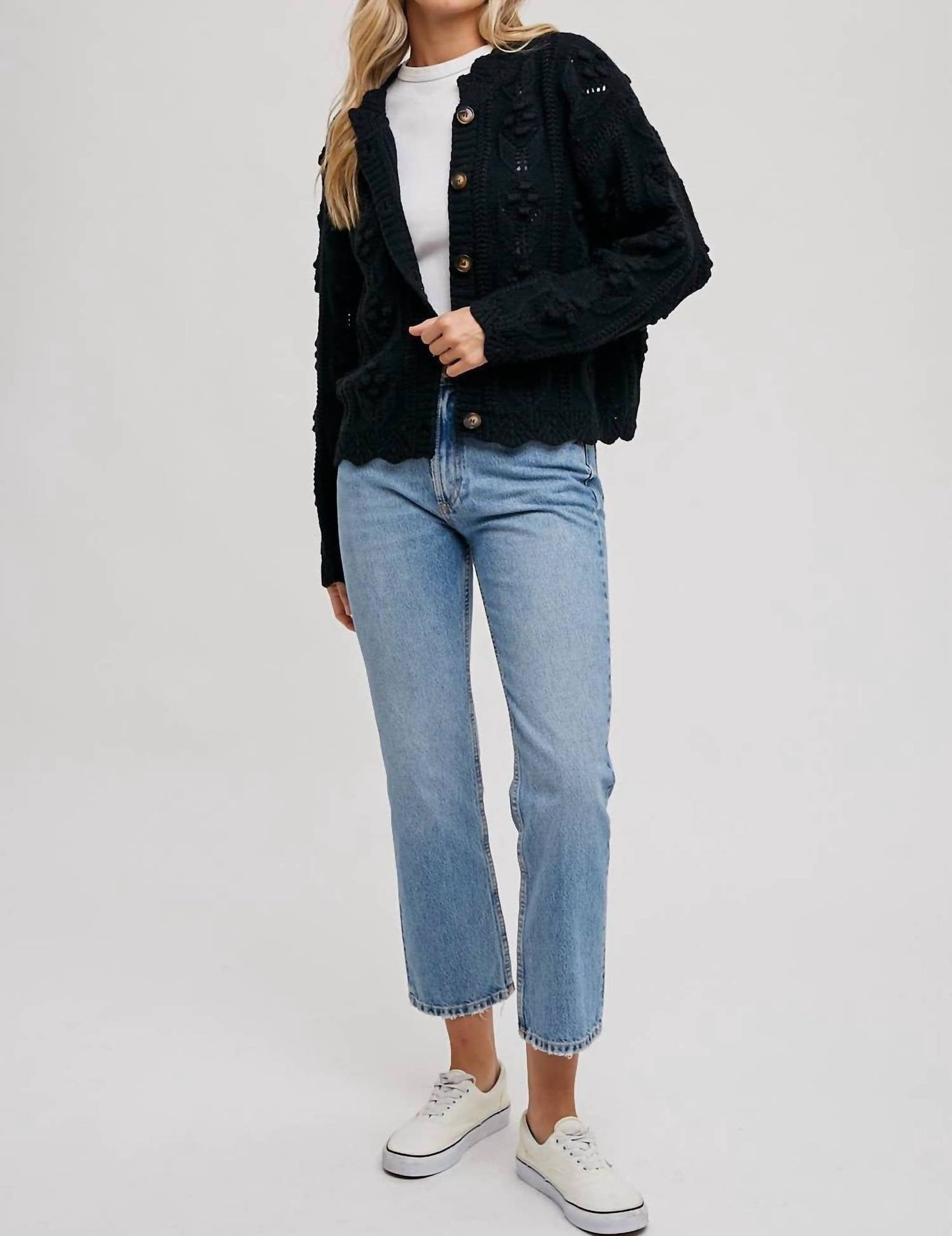 Bluivy - Scallop Knit Cardigan