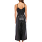 Fifteen Twenty - Faux Leather Cropped Jumpsuit