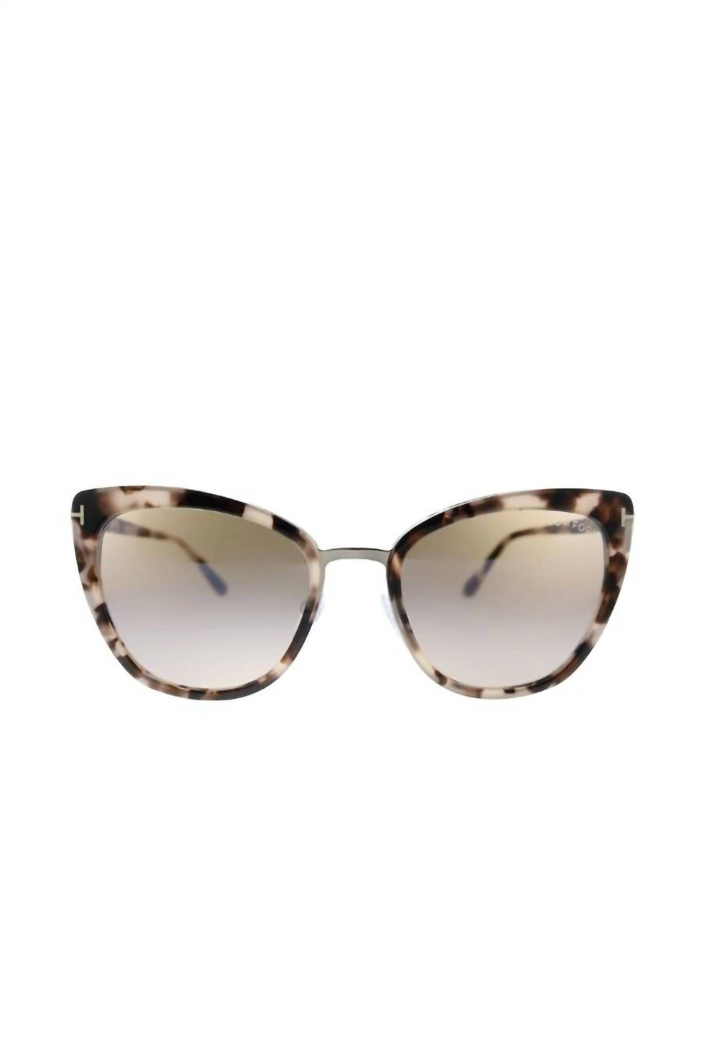 Tom Ford Sunglasses - Simona Butterfly Plastic Sunglasses with Silver Mirror Lens
