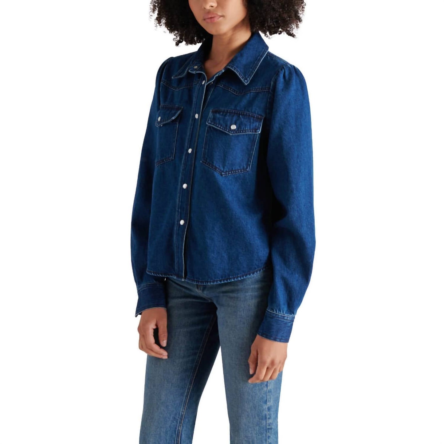 Steve Madden - Charley Denim Button Front Top