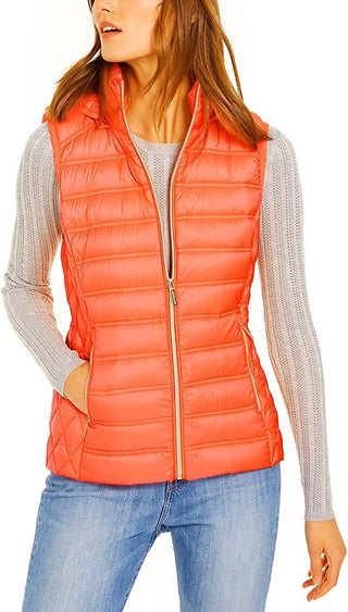 Michael Kors - Down Puffer Vest Jacket with Removable Hood