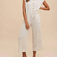 Anniewear - Cotton Guaze Button Down Jumpsuit