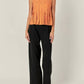 2.7 August Apparel - Burnout Pleated Sleeveless Top