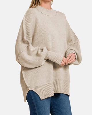 Trendsi - Suéter Zenana Side Sit Oversize