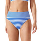 Tommy Bahama - BREAKER BAY STRIPE HIGH-WAIST BIKINI BOTTOMS
