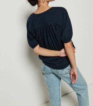 Nation Ltd - Edie Shirred Shoulder Top