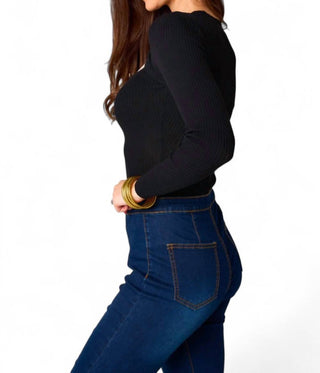 Buddylove - Body Nadia com recorte de manga comprida
