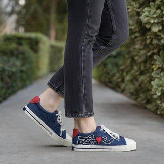 Brighton - Fashionista Love U Embroidered Sneakers
